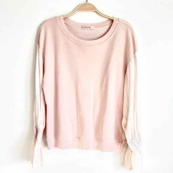 Stateside Tops - Stateside Ballon Cuff Pink Sweatshirt Size S NWOT $139